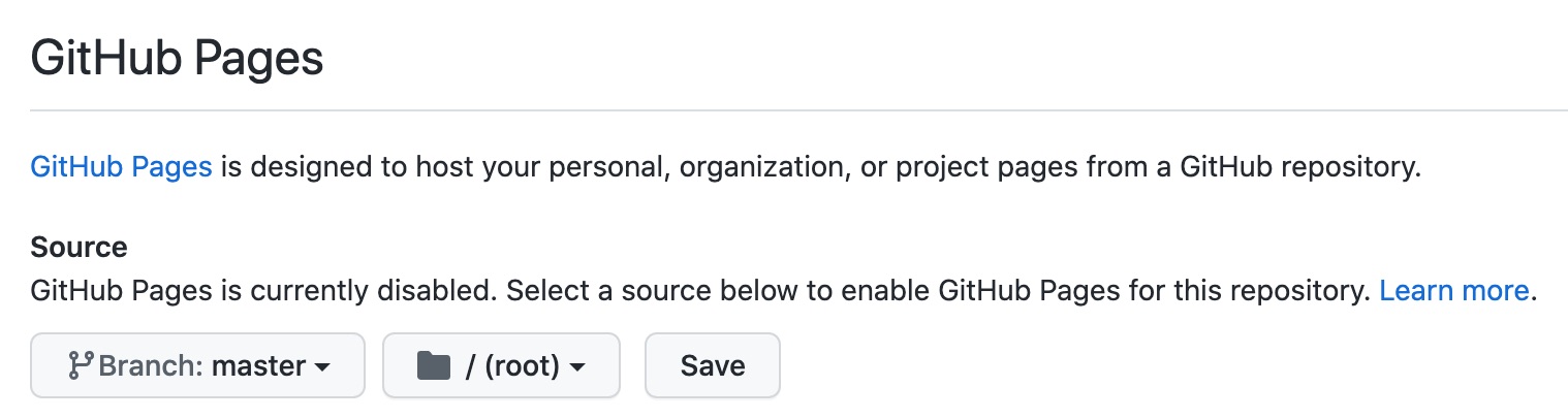 Save Pages setting in Github